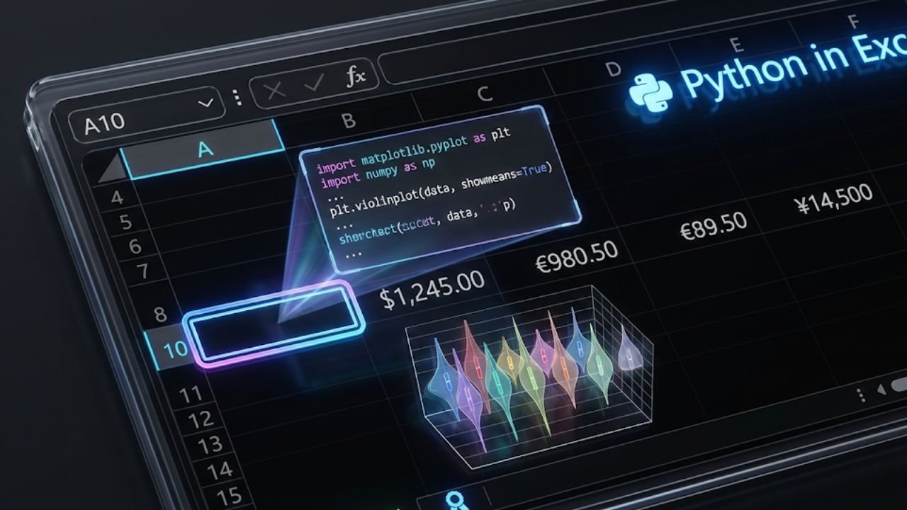Copilot vs Gemini (2026) Microsoft Copilot running Python code directly within Excel for advanced data analysis.